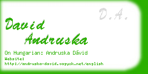 david andruska business card